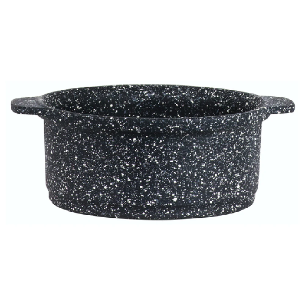 Steelite 6976QU015 22 Oz Mini Crock Round With Handles Aluminum Ceramic Black Granite Finish Steelite 6976QU015 22 Oz Mini Crock Round With Handles Aluminum Ceramic Black Granite Finish