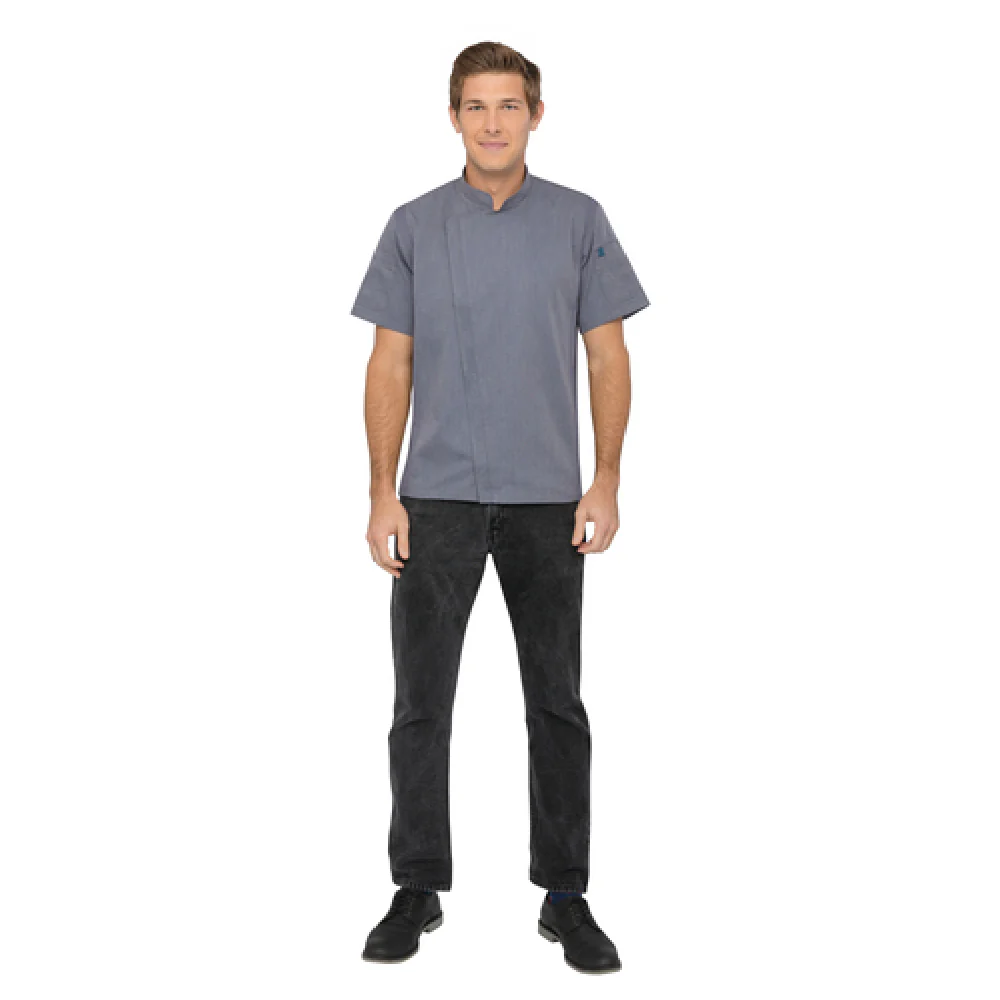 Chef Works BCSZ009INB3XL 3XL Chef Coat Short Sleeve with Cool Vent Ink Blue Chef Works BCSZ009INB3XL 3XL Chef Coat Short Sleeve with Cool Vent Ink Blue