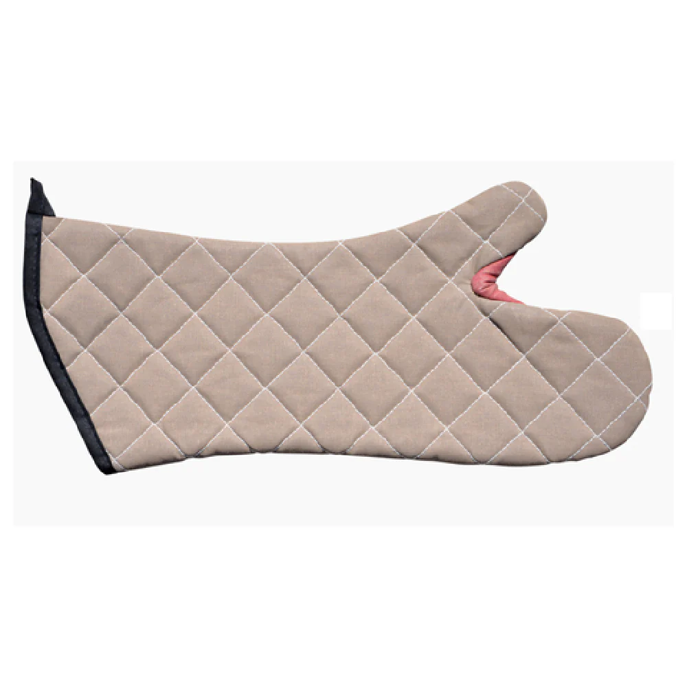 San Jamar 800FG13 13 Inch Oven Mitt with Kevlar and Webguard Protection Tan