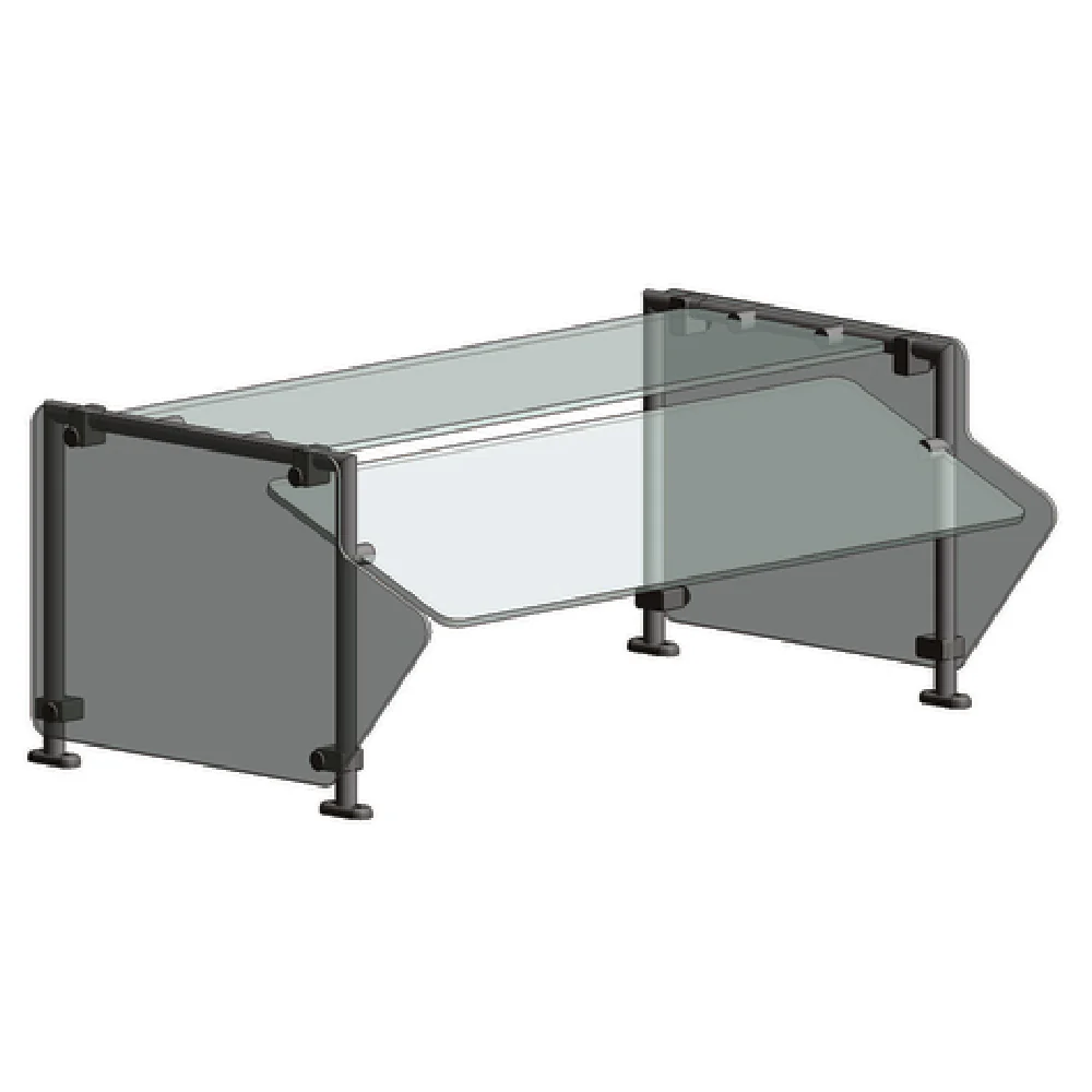 Randell RSW-STSSNA-72 71-3/4 Inch Sneeze Guard Stationary Stainless Steel with Breath Guard Randell RSW-STSSNA-72 71-3/4 Inch Sneeze Guard Stationary Stainless Steel with Breath Guard