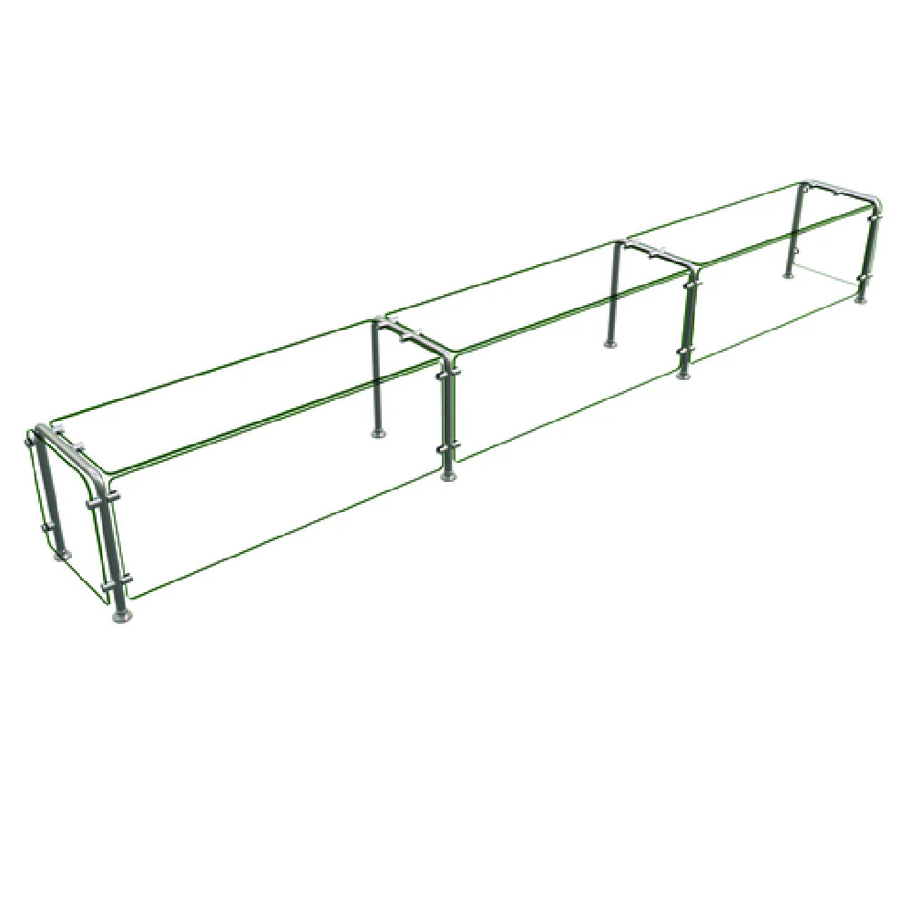 Hatco ED20-13215 132 Inch Full Service Sneeze Guard Heat Tempered Glass Stainless Steel