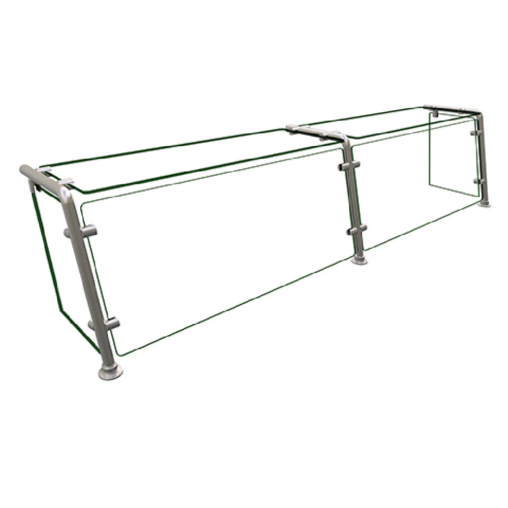 Hatco EP21-07212 72 Inch Sneeze Guard Stainless Steel Full Service Food Shield