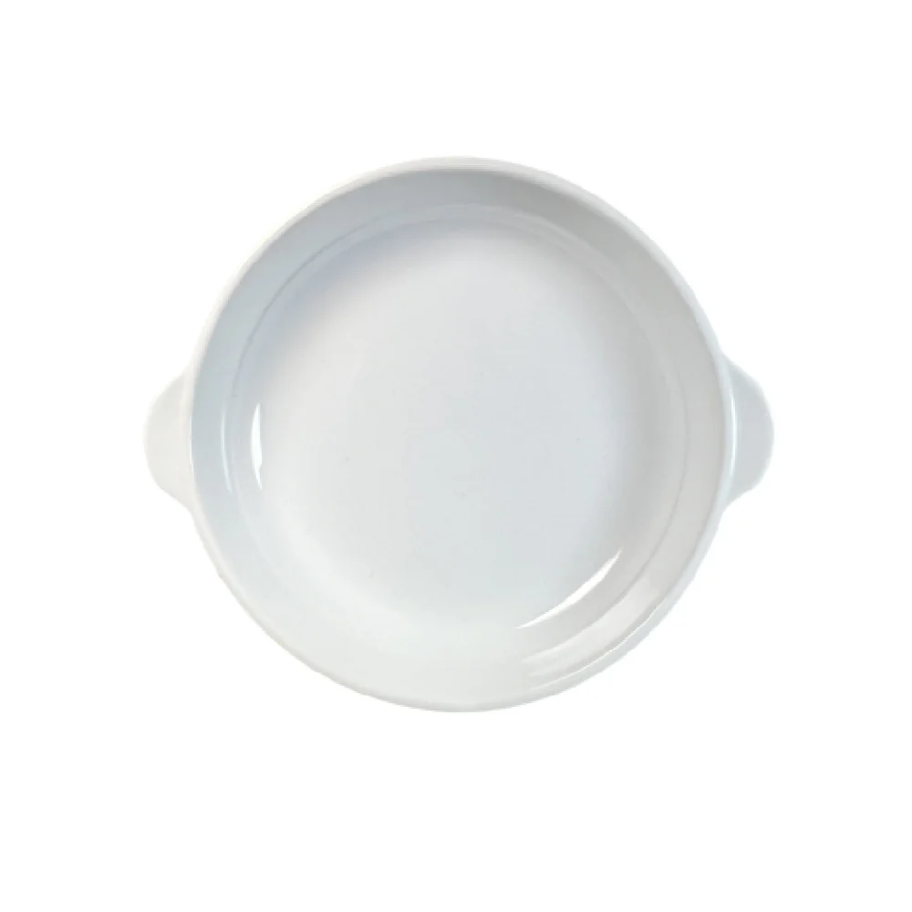 Vertex China ARG-F8 8-1/8 Inch Dish Porcelain Bright White French Handle Vertex China ARG-F8 8-1/8 Inch Dish Porcelain Bright White French Handle