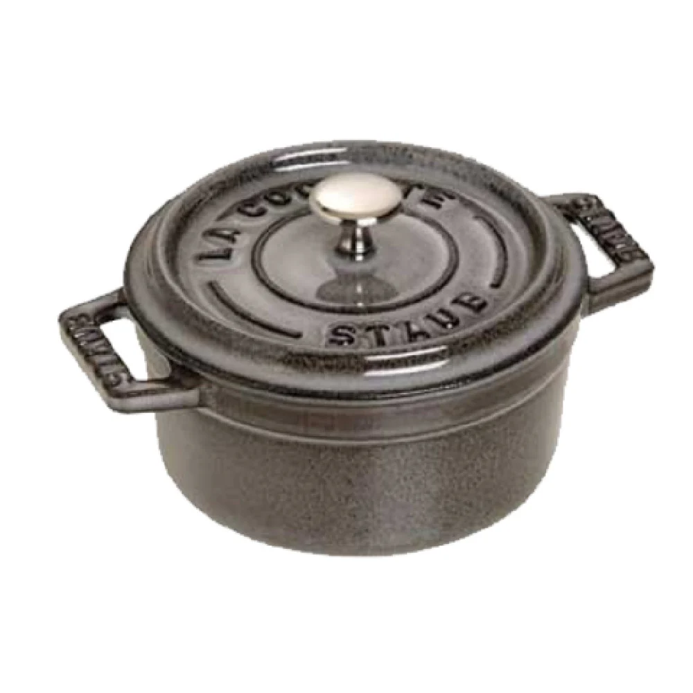 Zwilling 1101618 Cast Iron Dutch Oven 1.5 Qt Round with Cover Gray Enameled
