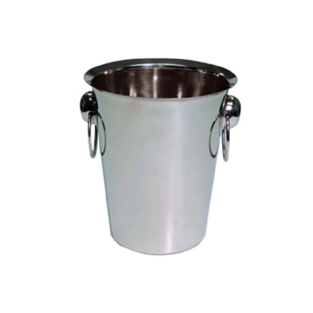 Admiral Craft WBF-4 4 Quart Wine Bucket Stainless Steel with Side Ring Handles Mirror Finish Admiral Craft WBF-4 4 Quart Wine Bucket Stainless Steel with Side Ring Handles Mirror Finish