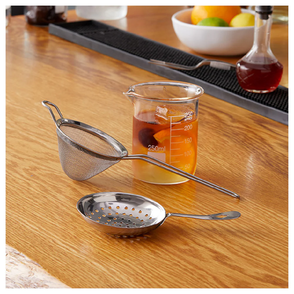 American Metalcraft JS6 3.5 Inch Round Julep Strainer Stainless Steel with Precision Filter