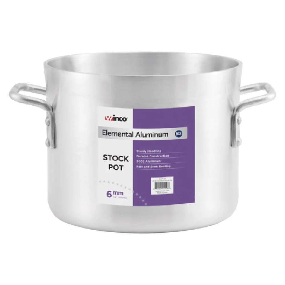 Winco ALHP-100 100 Qt Pot NSF 3003 Aluminum 20-1/4 Inch Diameter with Stock Pot