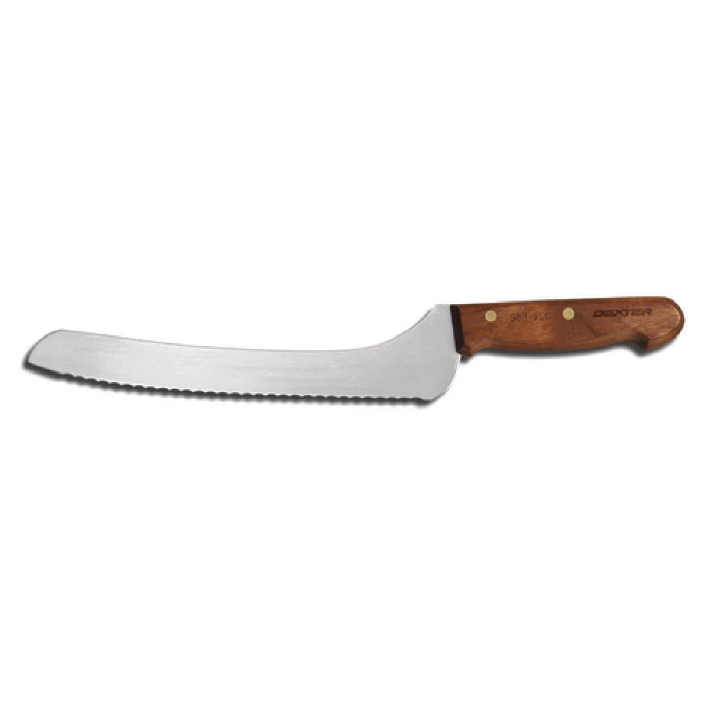 Dexter Russell S63-9SC-PCP 9 Inch Offset Scalloped Knife High Carbon Steel Wood Handle