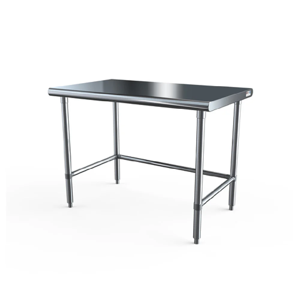 NBR Equipment TS6-4824-X 48 Inch Premium Work Table Stainless Steel with Bullnose Edge NBR Equipment TS6-4824-X 48 Inch Premium Work Table Stainless Steel with Bullnose Edge