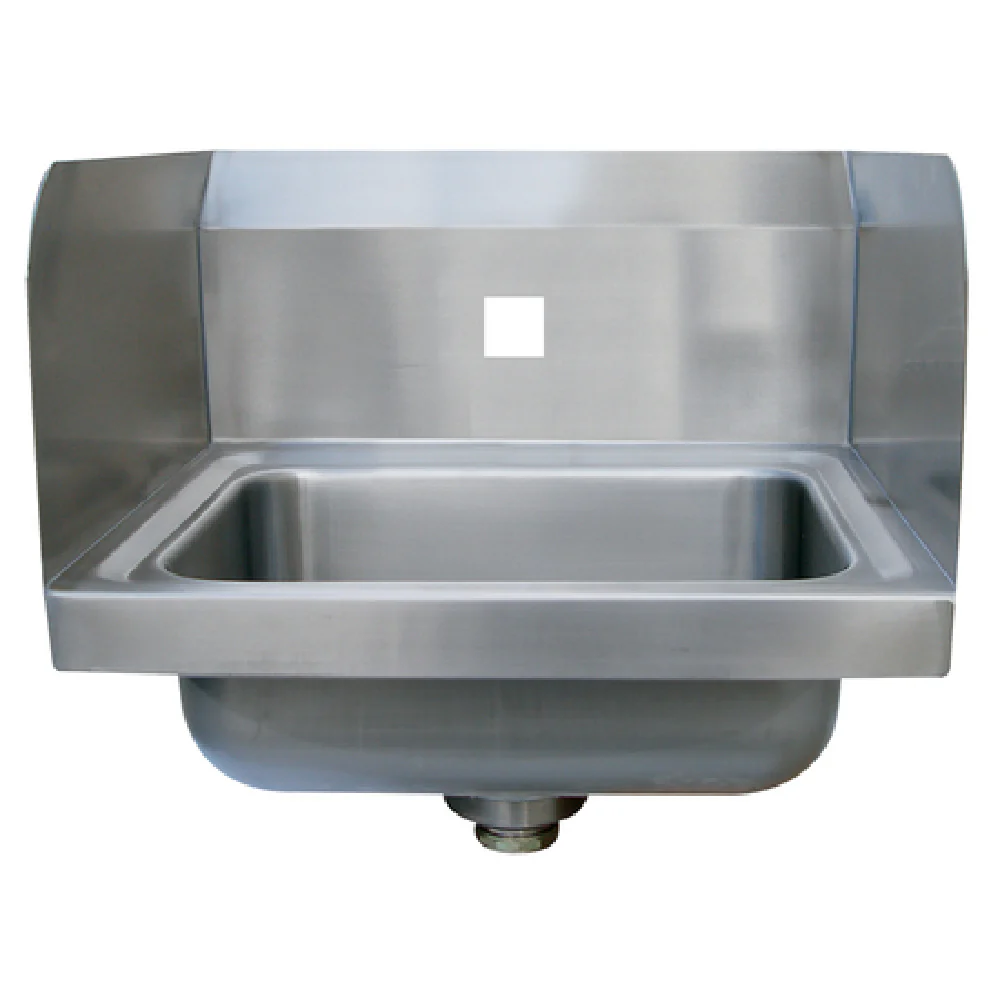 Advance Tabco 7-PS-71-EC-SPNF-X 14 Inch Wall Hand Sink with 7-3/4 Inch Side Splashes Stainless Steel