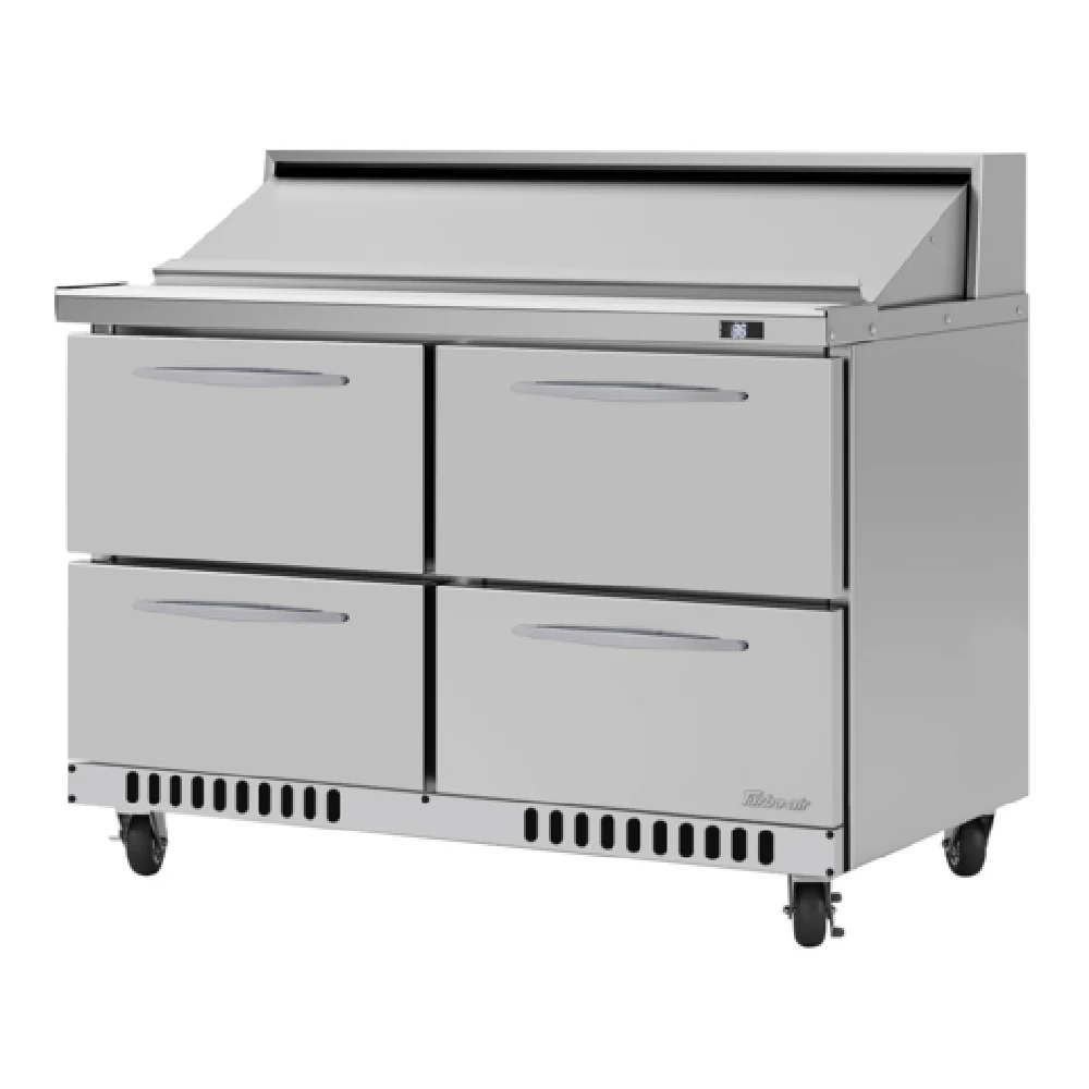 Turbo Air PST-48-D4-FB-N 48 Inch Refrigerated Counter 11.1 Cu Ft with Drawers Turbo Air PST-48-D4-FB-N 48 Inch Refrigerated Counter 11.1 Cu Ft with Drawers