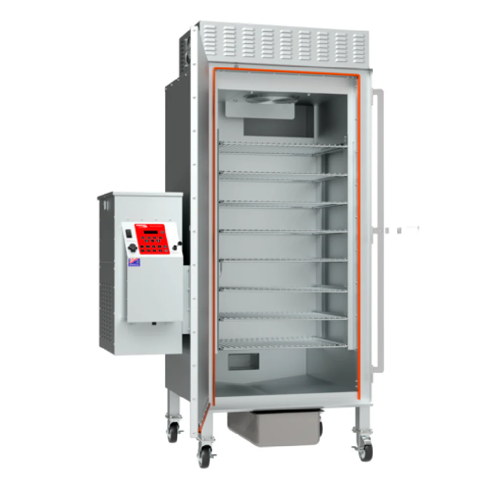 Cookshack FEC240 46 Inch Smoker Oven with 240 Lbs Capacity 36000 BTU Burners Cookshack FEC240 46 Inch Smoker Oven with 240 Lbs Capacity 36000 BTU Burners