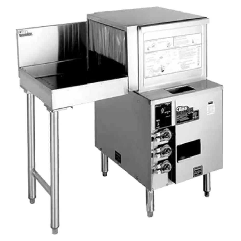 Glastender GT-18+1L 36 Inch Front-to-side Pass-thru Glasswasher Station with Drain Table Glastender GT-18+1L 36 Inch Front-to-side Pass-thru Glasswasher Station with Drain Table