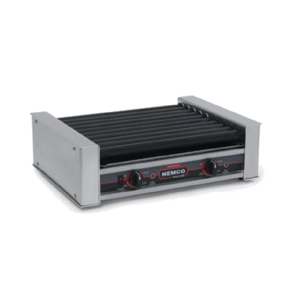 Nemco 8027SX-220 22 Inch Hot Dog Grill Roller Electric Stainless Steel with 10 Coated Rollers