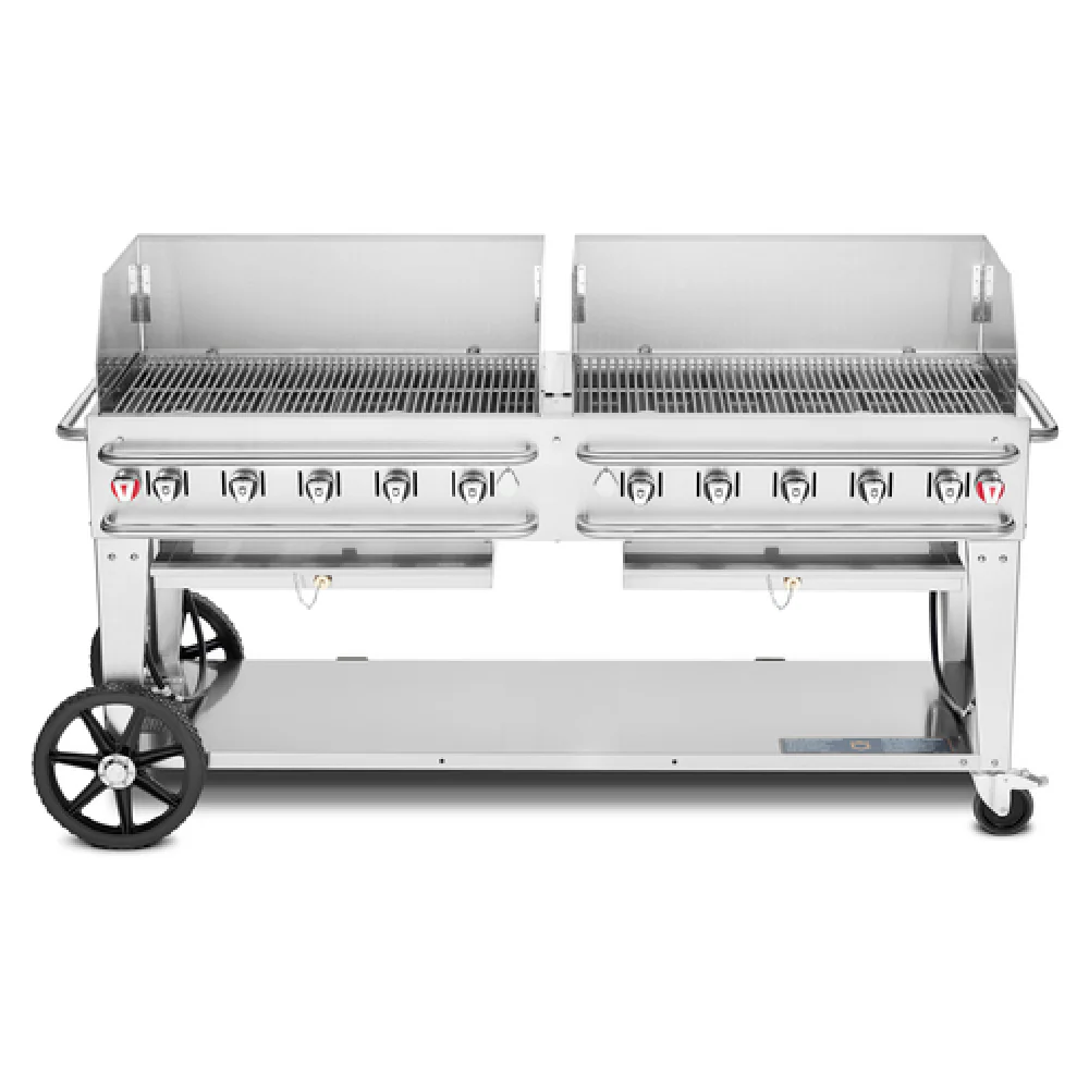 Crown Verity CV-RCB-72WGP-SI-BULK 81 Inch Pro Series Grill LP Gas 10 Burners Crown Verity CV-RCB-72WGP-SI-BULK 81 Inch Pro Series Grill LP Gas 10 Burners