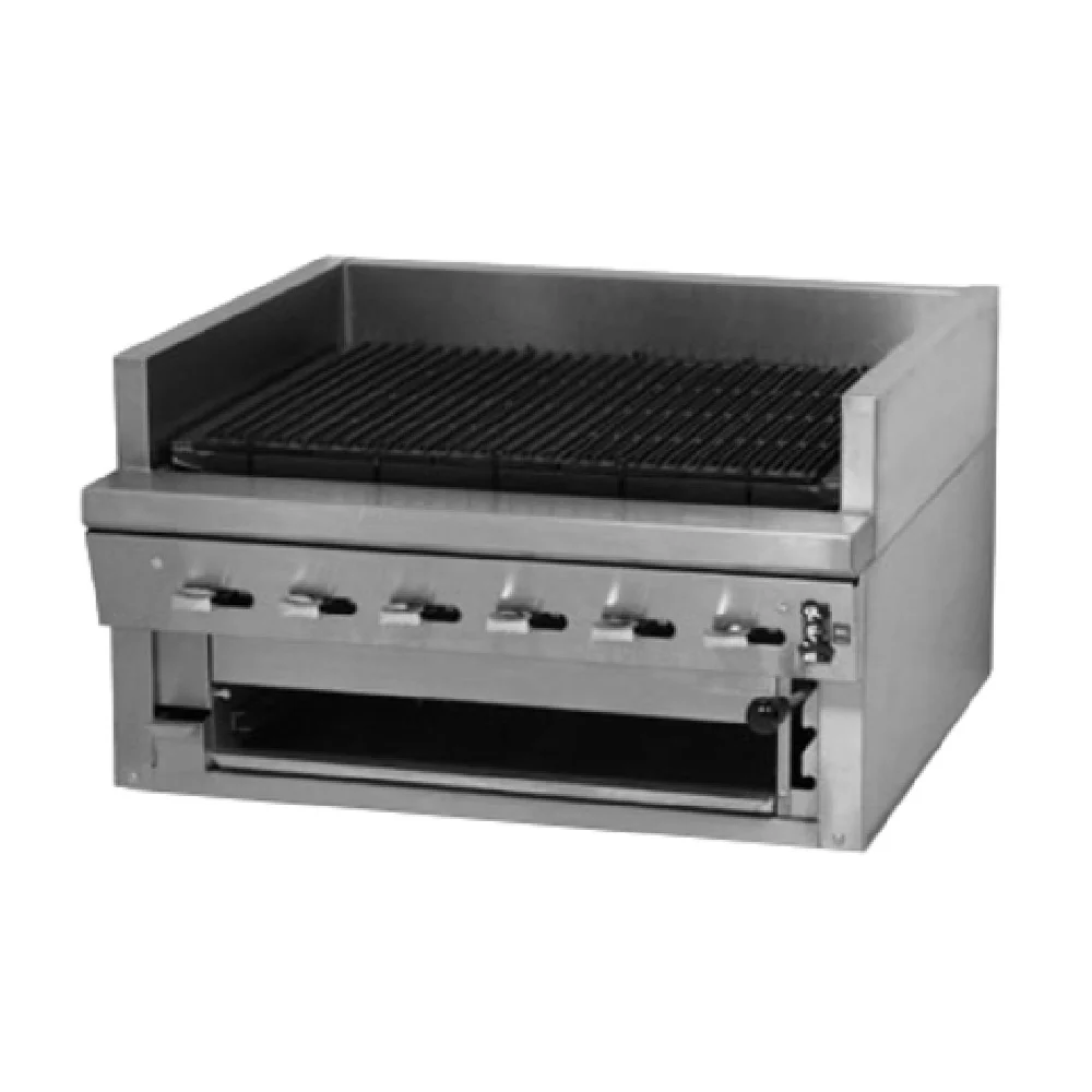 Montague Company UFSC-72C 72 Inch gas Char-Broiler ceramic briquettes with 270000 BTU