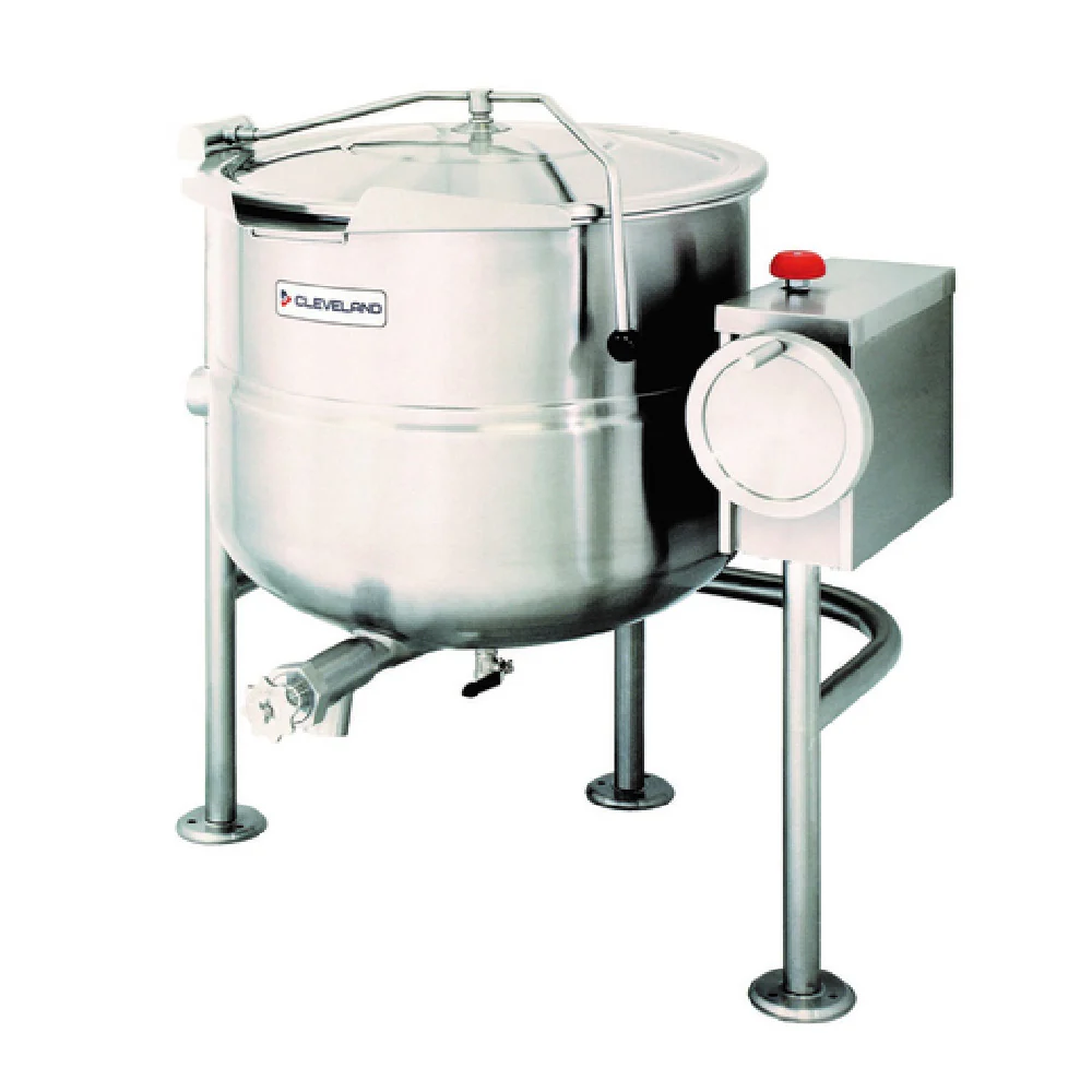 Cleveland KDL60T 60 Gallon Direct Steam Tilting Kettle Stainless Steel with Manual Tilt