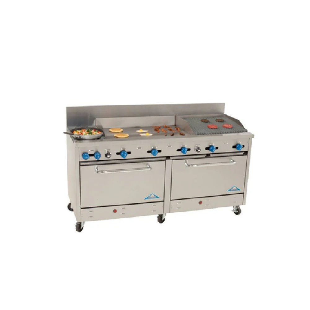 Comstock-Castle 2F330-36-2RB 72 Inch Gas Range with 2 Star Burners 246000 BTU