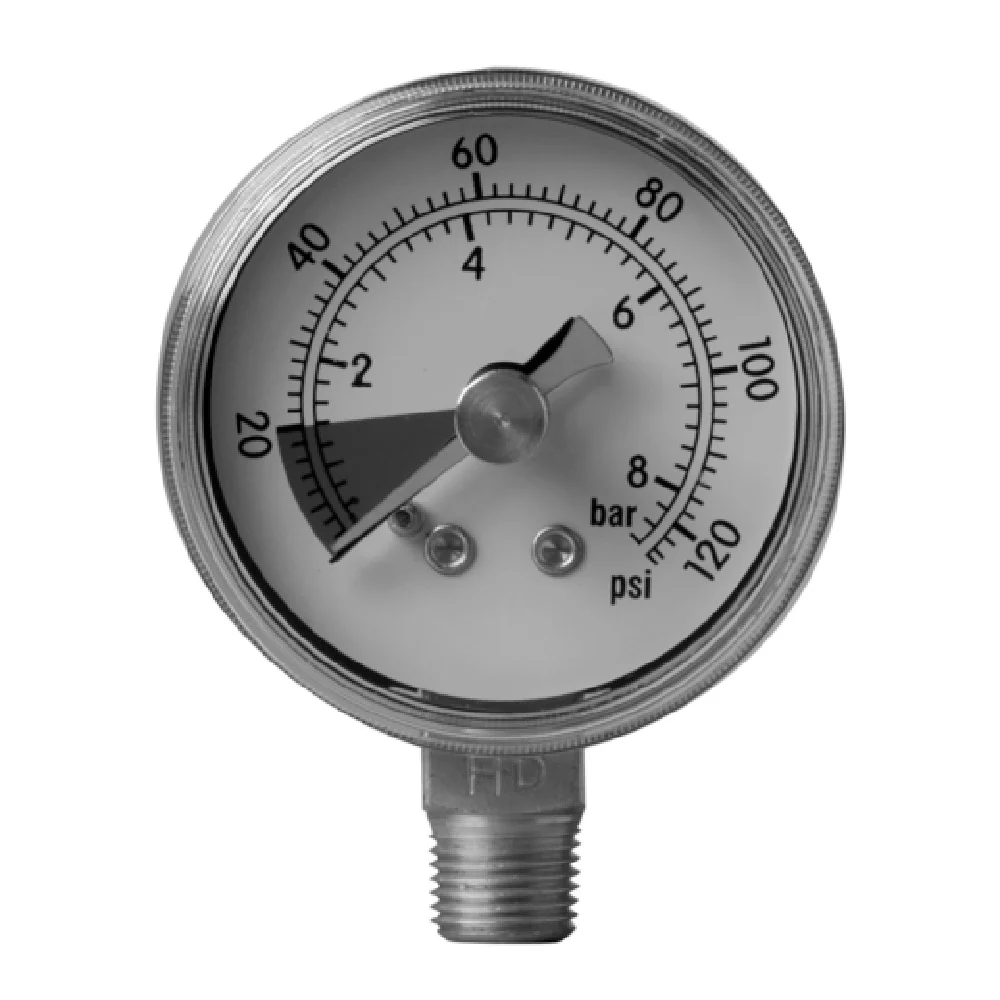 3M GAUGE-1/4 LOWER MOUNT GAUGE-1/4 LOWER MOUNT 1/4 Inch NPT Inlet Pressure Gauge