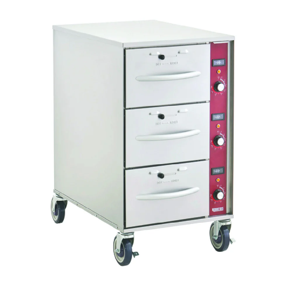 Hubert 194025 Kratos Mobile Drawer Warmer 3-drawer 31