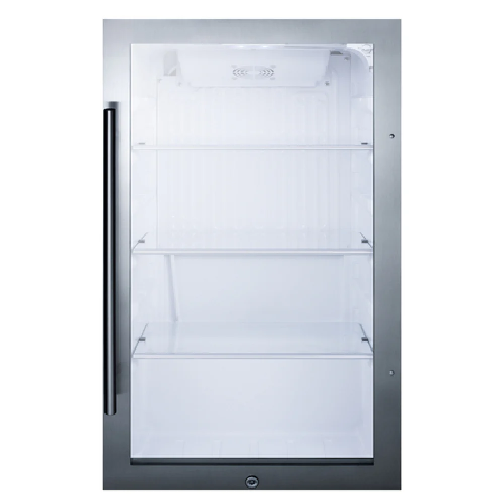 Summit SPR489OS 19 Inch Outdoor Refrigerator 3.13 cu ft Built-in Black and stainless steel
