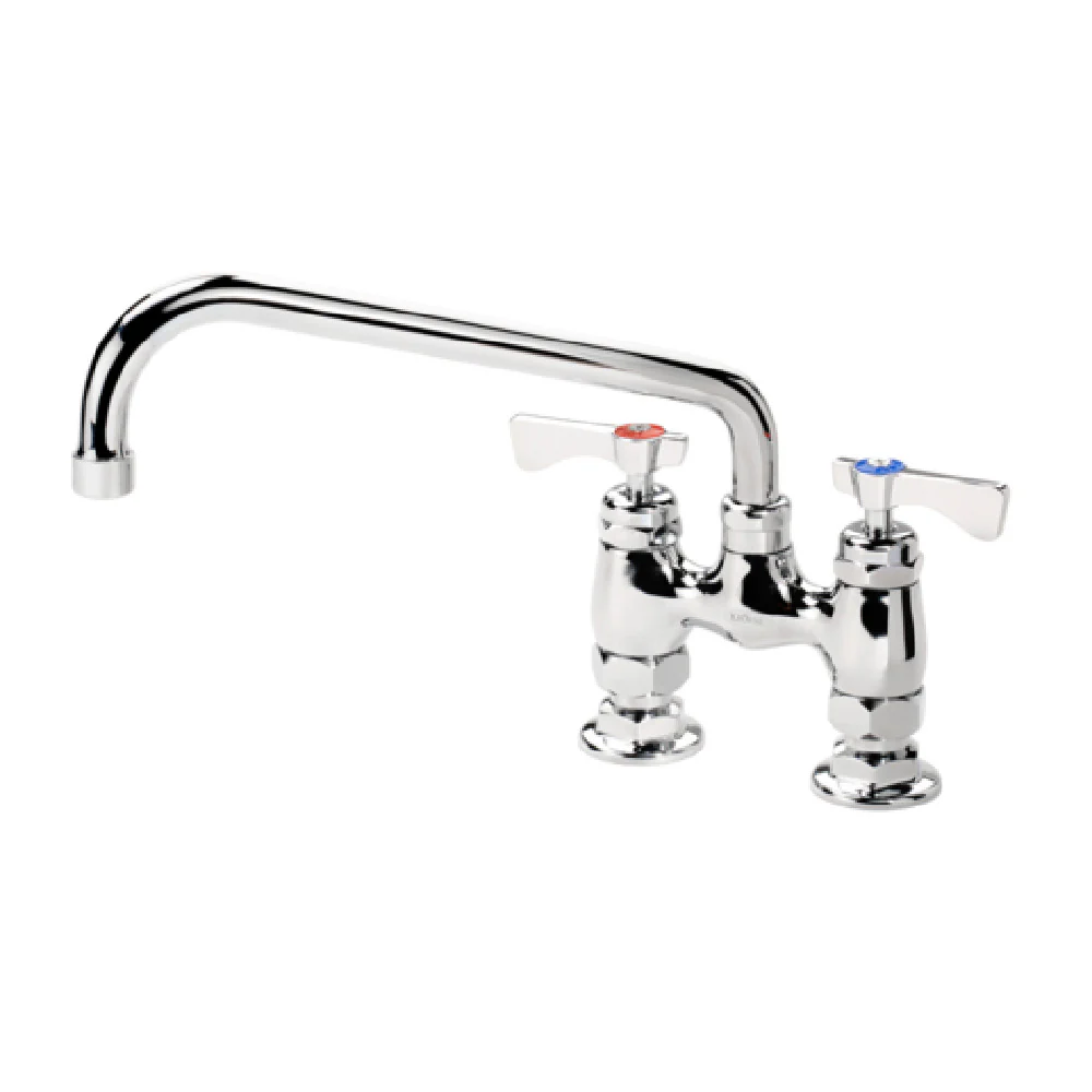 Optional 4 Inch Stainless Steel Raised Deck Mount Faucet with Swing Spout for Royal Series, Krowne 15-410L-L-H2 Optional 4 Inch Stainless Steel Raised Deck Mount Faucet with Swing Spout for Royal Series, Krowne 15-410L-L-H2