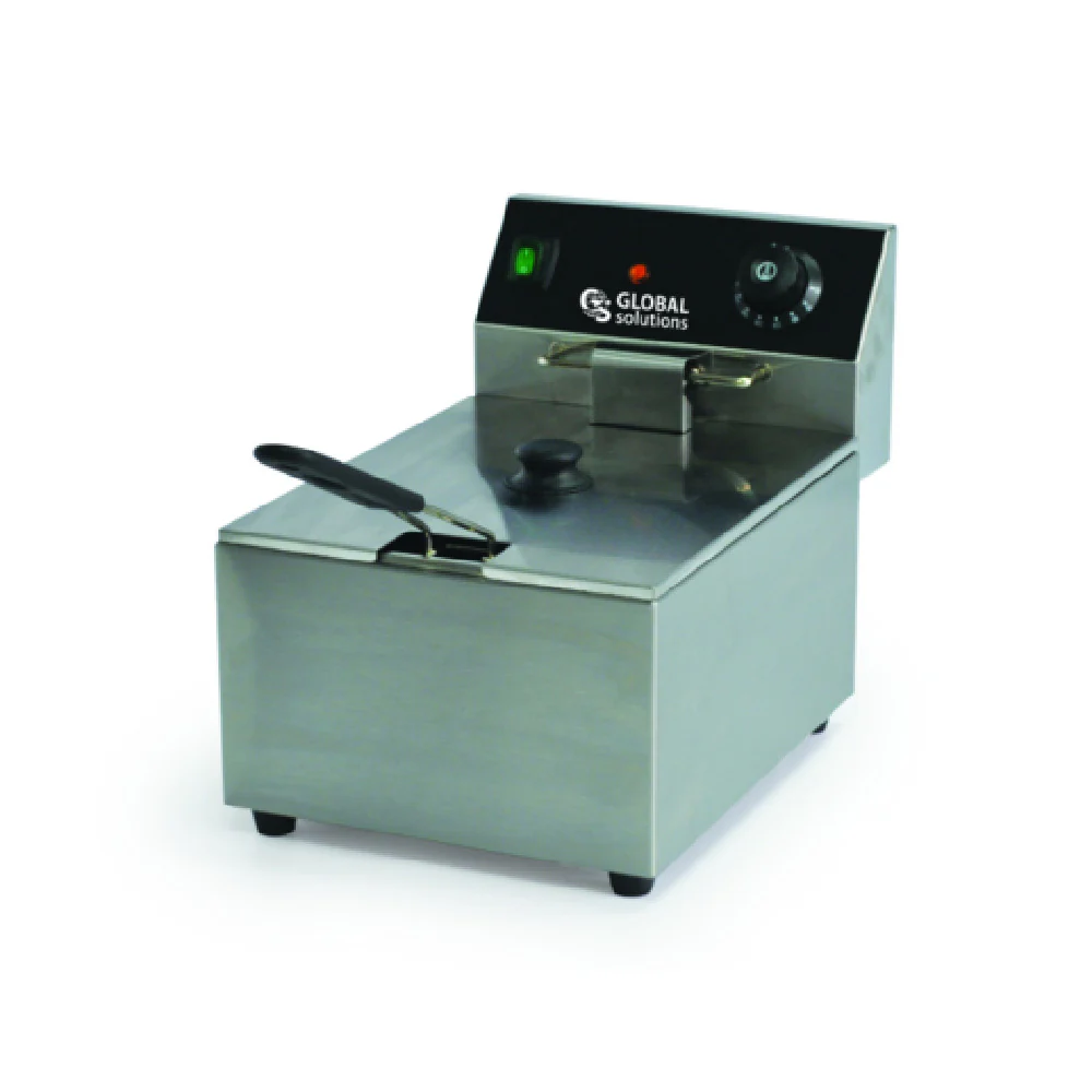 Global Solutions by Nemco GS1611-120 10 Inch Deep Fryer Electric Removable Oil Pan Global Solutions by Nemco GS1611-120 10 Inch Deep Fryer Electric Removable Oil Pan