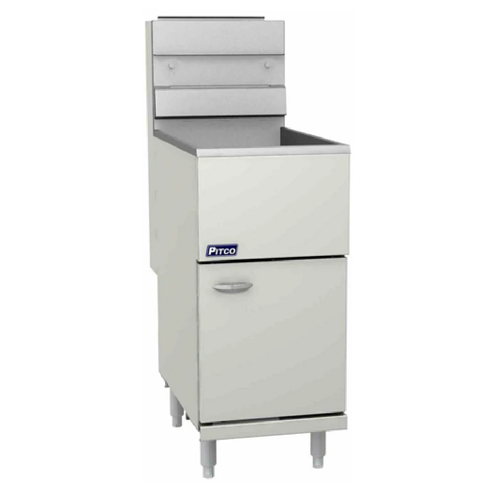 Pitco 45C+S_NAT 15 Inch Gas Deep Fryer Floor Model with Stainless Steel Tank 122000 BTU