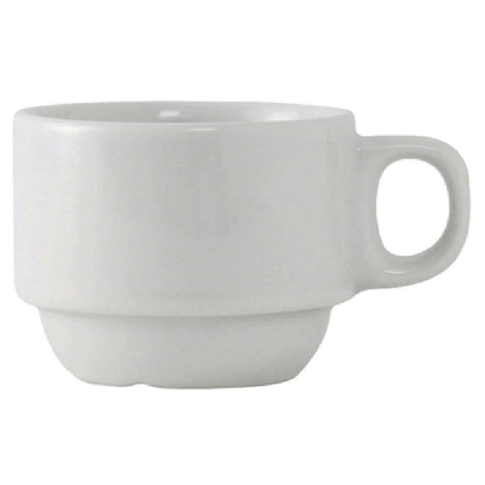 Tuxton ALF-0303 3 Oz Demitasse Cup Stackable Porcelain White - Cups China