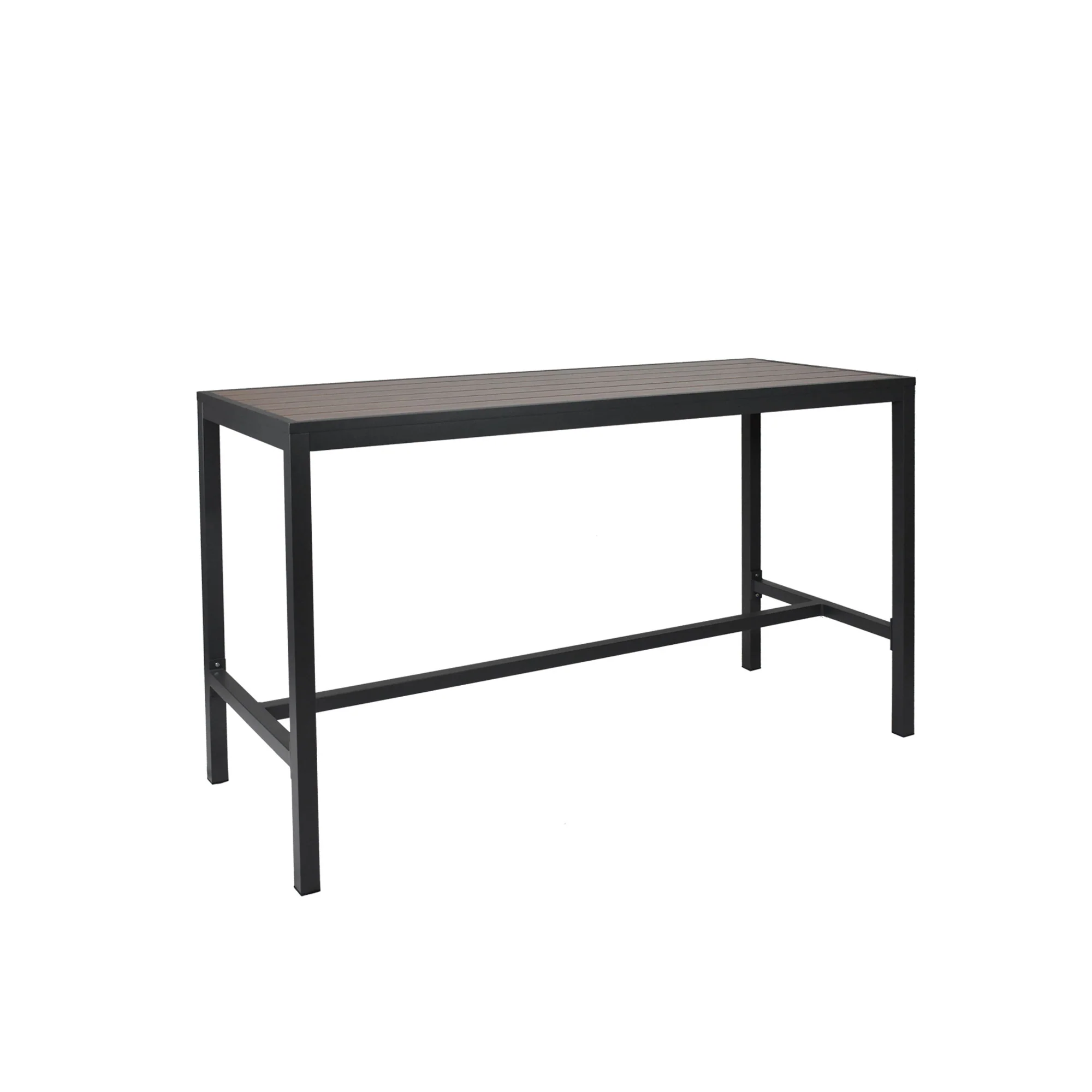 emuamericas, llc A1550-22-404 72 Inch Slatted Wood-Look Aluminum Table Outdoor emuamericas, llc A1550-22-404 72 Inch Slatted Wood-Look Aluminum Table Outdoor