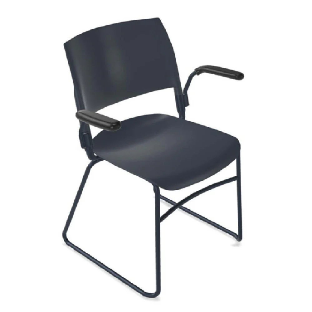 Forbes Industries FGA000###### 20 Inch Non-Upholstered Sled Base Chair with Arms Steel Glides