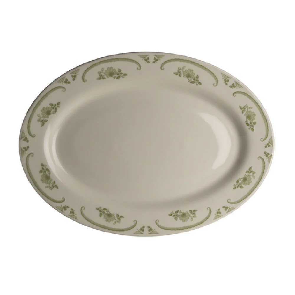 Steelite HL1589885 15 Inch Platter Oval Rolled Edge China with Descriptors