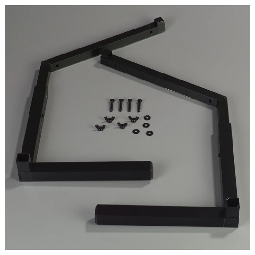 Carlisle 994803 Adjustable Sneeze Guard Legs Black Aluminum - single sided