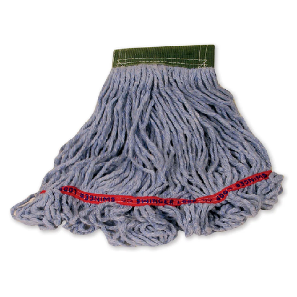 Rubbermaid FGC15206BL00 5 Inch Looped End Medium Wet Mop for Absorbing Spills Cotton Synthetic Blue