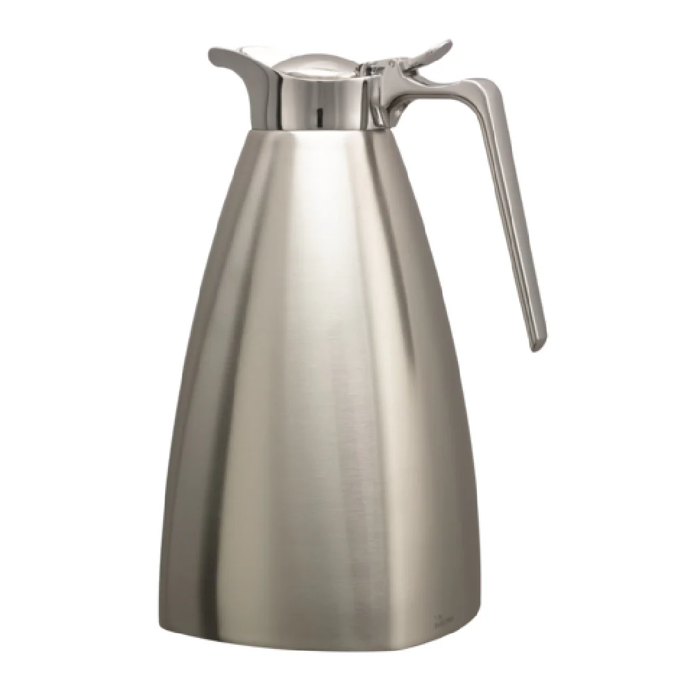 Service Ideas SVSQ15BS 5.25 Inch 1-1/2 Liter Vacuum Insulated Coffee Server with Metal Stopper Lid Stainless Steel Brushed Finish Service Ideas SVSQ15BS 5.25 Inch 1-1/2 Liter Vacuum Insulated Coffee Server with Metal Stopper Lid Stainless Steel Brushed Finish