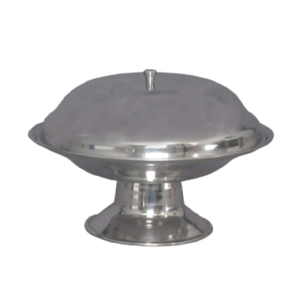 Town 25275 7-1/2 Inch Compote Dish Footed Base Polished Stainless Steel