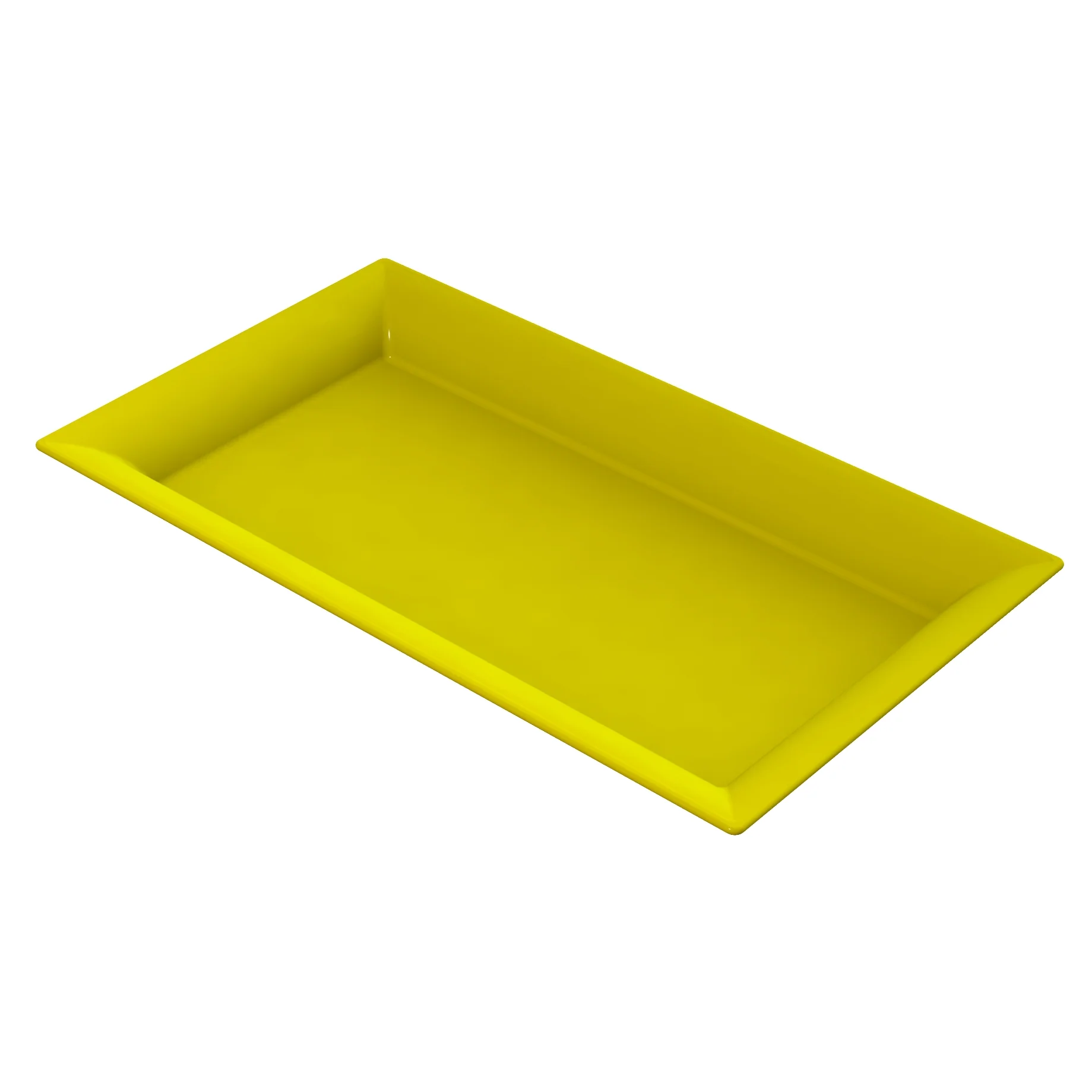 Tablecraft CW2110Y 21-1/2 Inch Rectangle Platter for Cold Holding Aluminum Yellow Finish