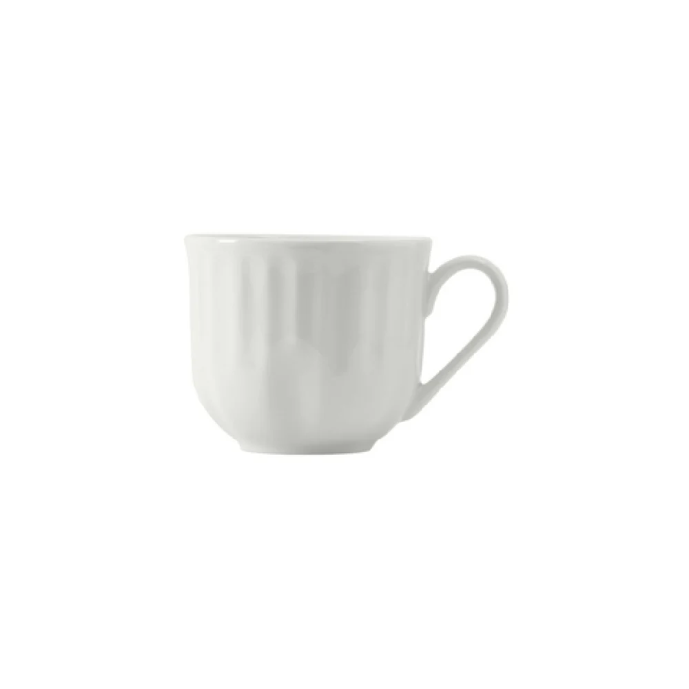 Tuxton SCF-080 8 Oz Cup Ceramic Dishwasher Safe Porcelain White