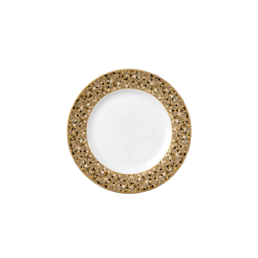 Steelite 82120AND0104 6.5 Inch Round Plate Bone China Fizz Black Grey