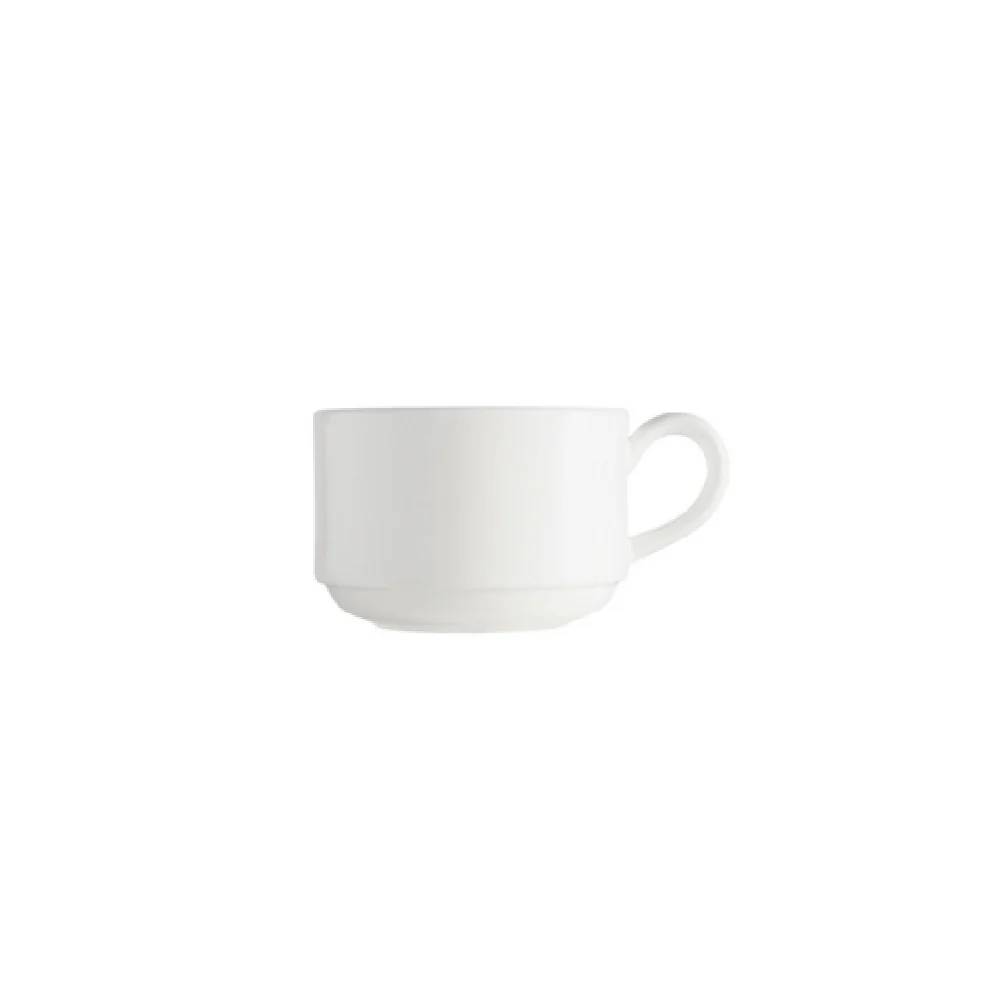 Fortessa HBW-00-456 6 Oz Coffee Tea Cup Bone China Dishwasher Microwave Safe