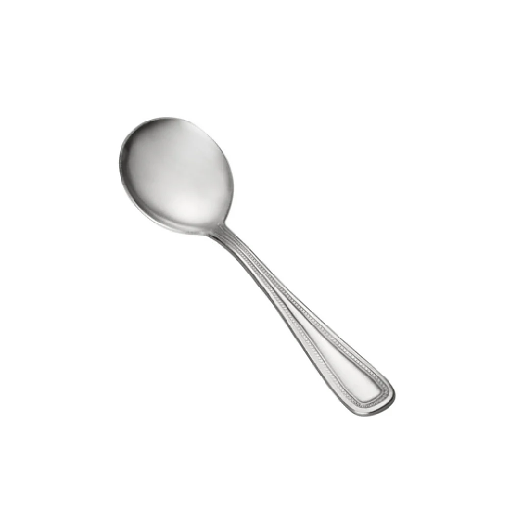 CAC China 2008-04 6-1/4 Inch Pearl Bouillon Spoon Heavy Weight 18/0 Stainless Steel CAC China 2008-04 6-1/4 Inch Pearl Bouillon Spoon Heavy Weight 18/0 Stainless Steel