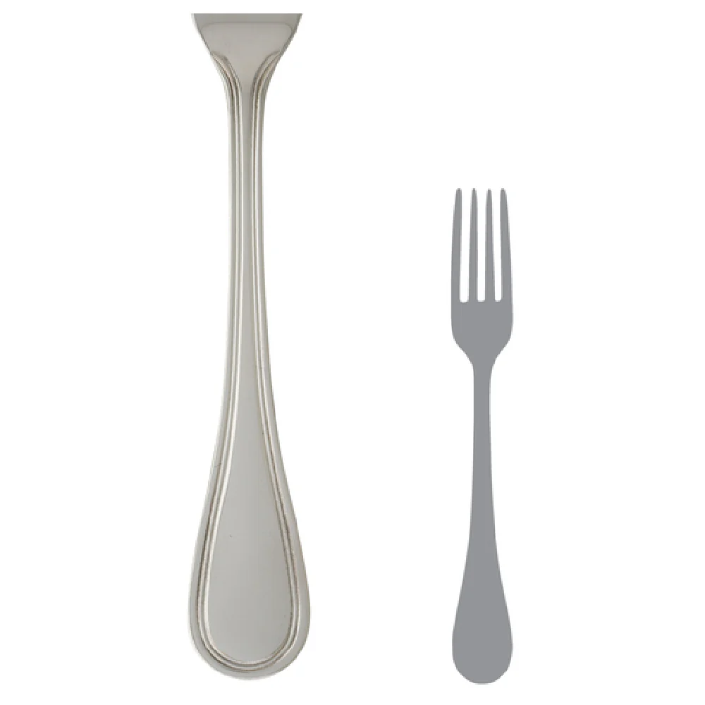 Steelite 5302S023 7-1/4 Inch Salad Dessert Fork with Contour Design Stainless Steel