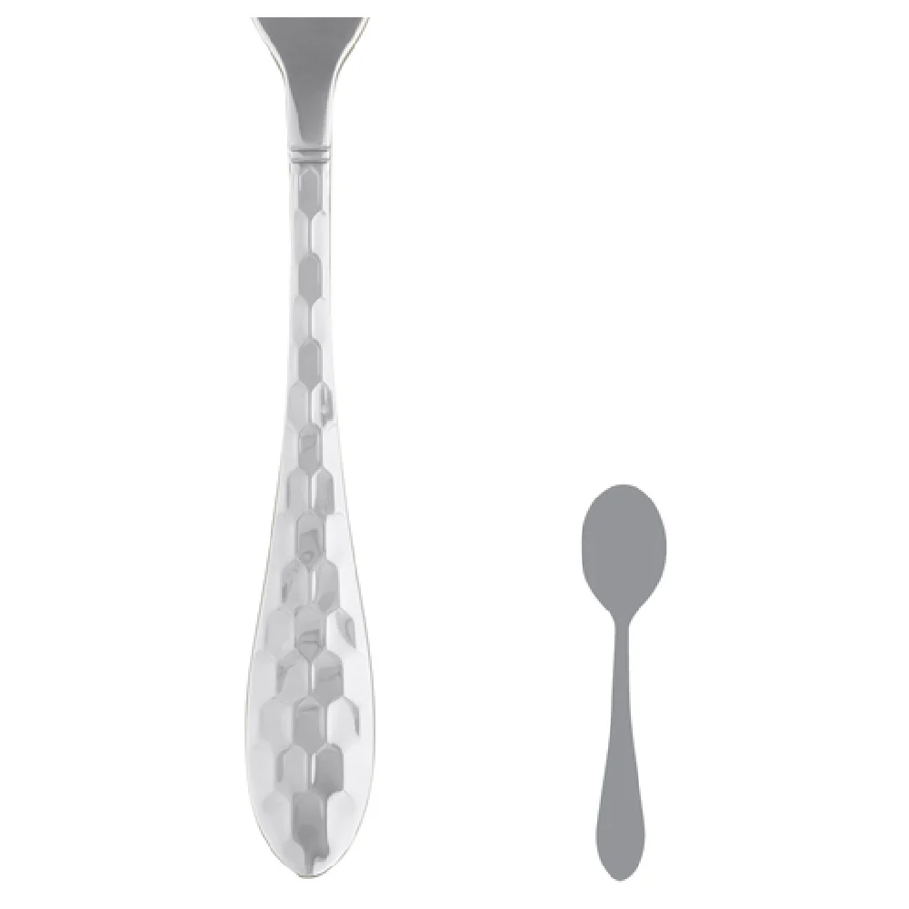 Steelite 5714SX005 4-1/2 Inch Honeycomb Hammered Demitasse Spoon 18/0 Stainless Steel