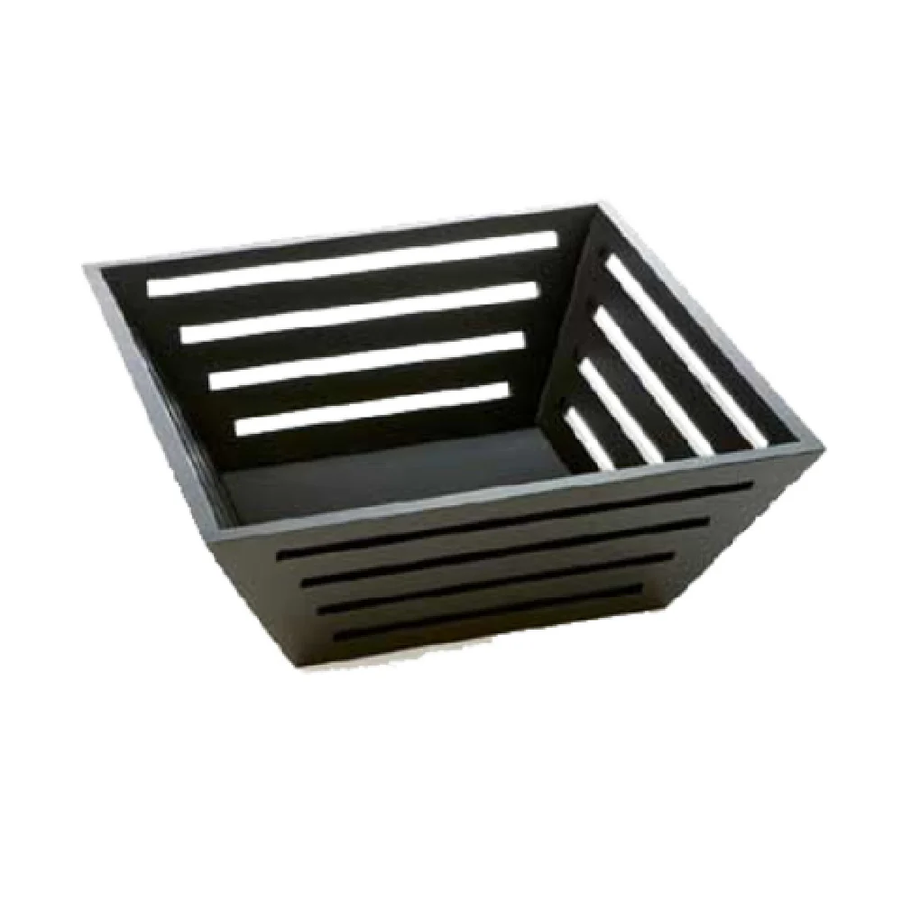 American Metalcraft TWBB124 12 Inch Square Tapered Bread Basket Birch Wood