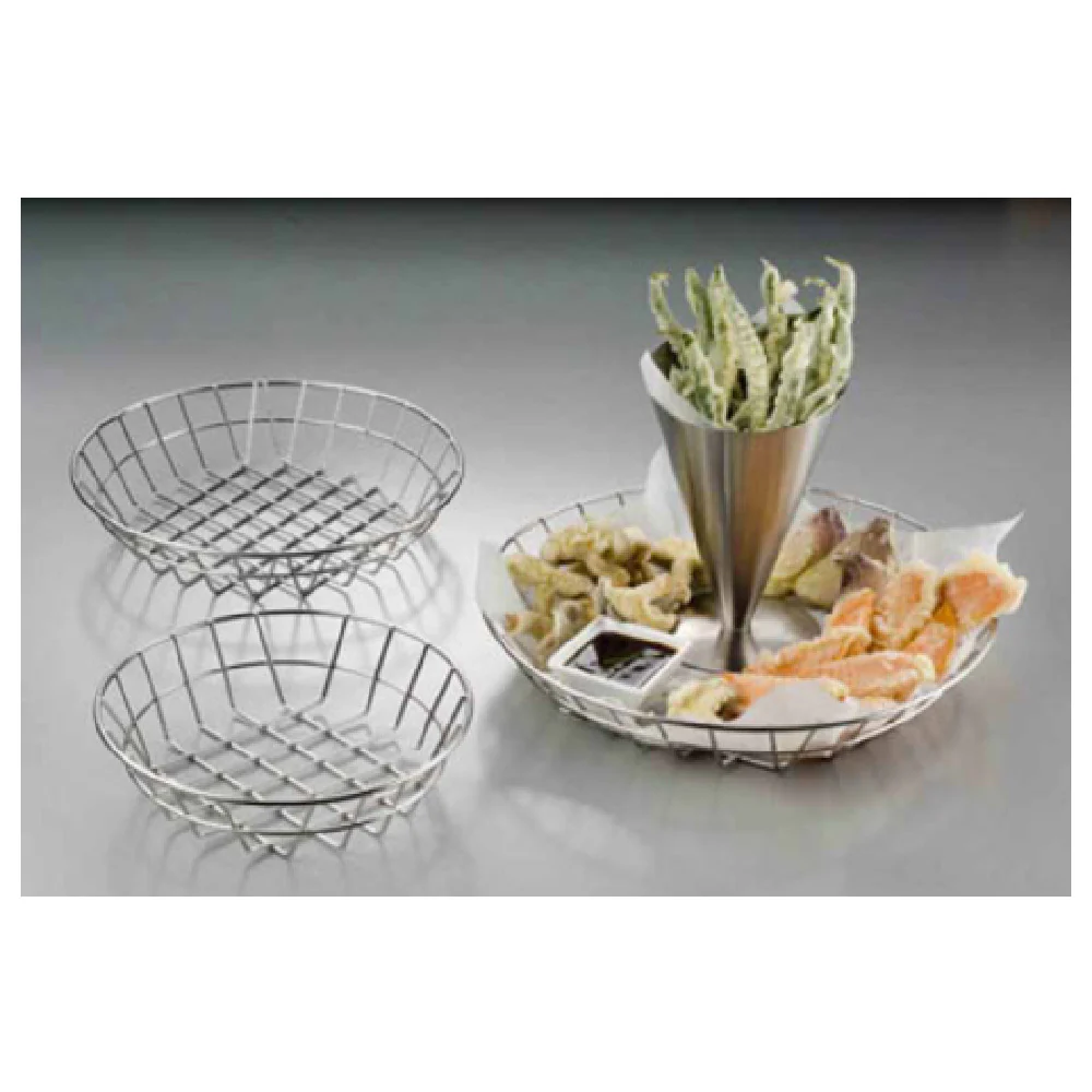 American Metalcraft WISS8 8 Inch Diameter Wire Basket Stainless Steel with Round Shape
