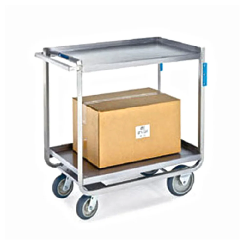 Lakeside 958 55 Inch Tough Transport Utility Cart 2 Tier Stainless Steel with Bumpers Lakeside 958 55 Inch Tough Transport Utility Cart 2 Tier Stainless Steel with Bumpers
