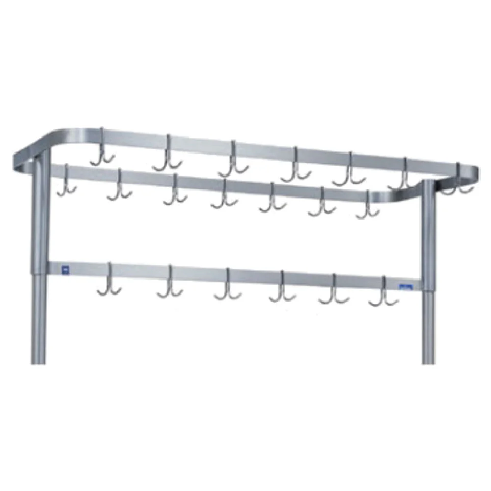 Duke 709-96-GL 88 Inch Pot Rack Table Mount Triple-Bar Galvanized Steel with Hooks Duke 709-96-GL 88 Inch Pot Rack Table Mount Triple-Bar Galvanized Steel with Hooks