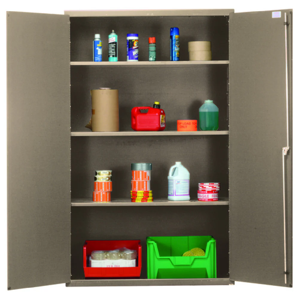 Quantum QSC-BG-3IS 48 Inch Heavy-Duty Cabinet with 3 Adjustable Shelves Beige Powder-Coated