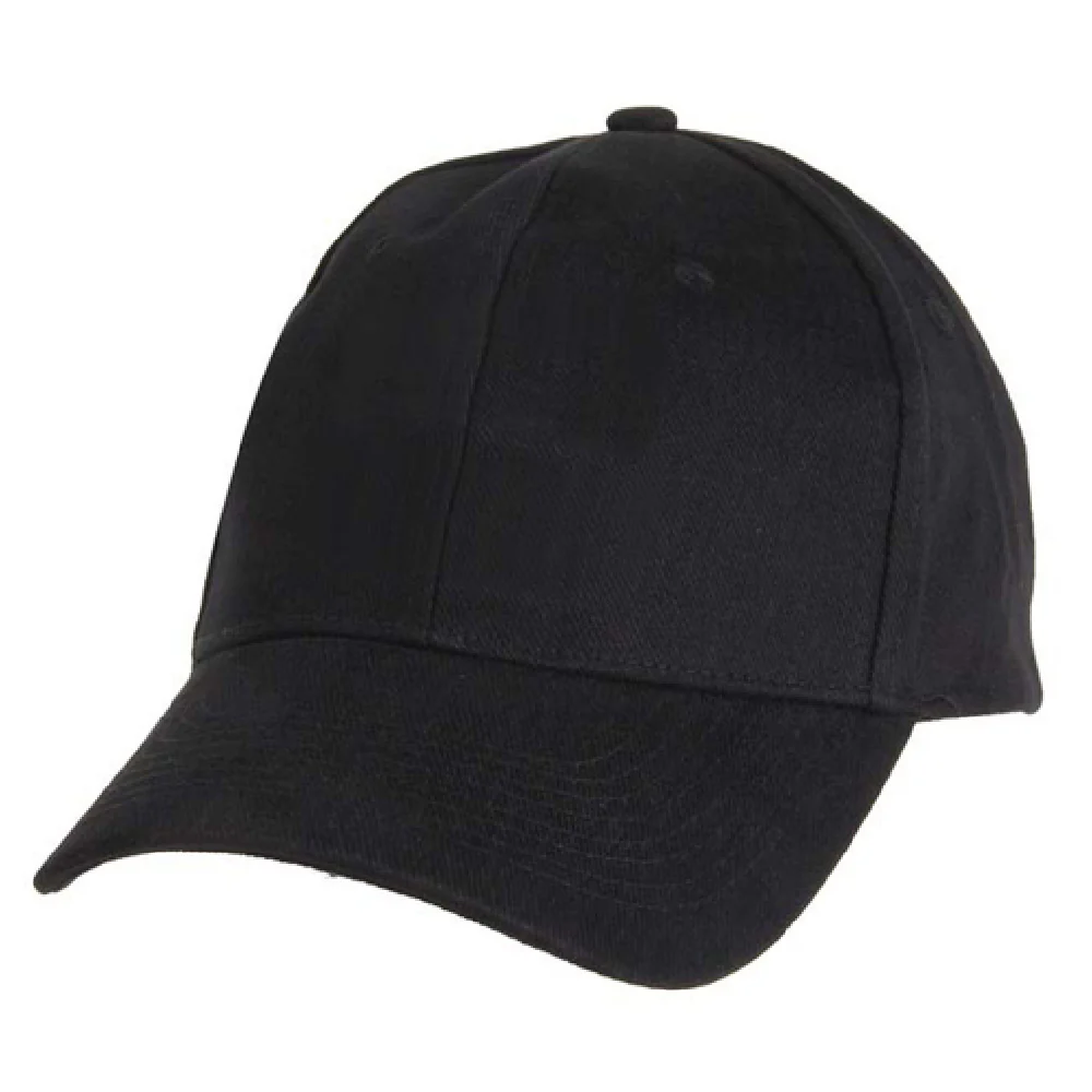 Chef Works BCSO-BLK-0 Adjustable Buckle Black Baseball Cap 100% Cotton
