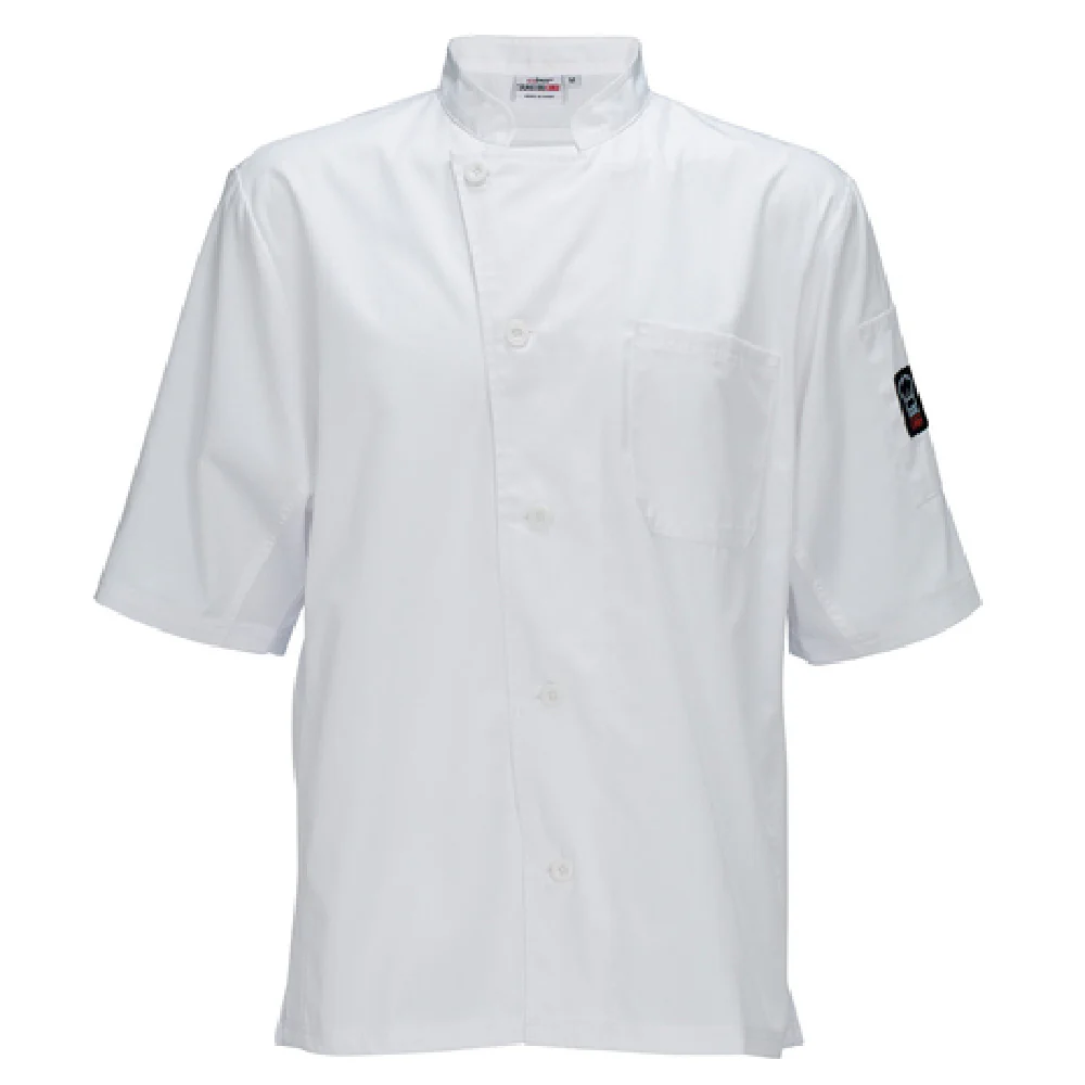 Winco UNF-9W3XL Cook's Shirt 3XL With Chest Pocket and Thermometer Pocket White